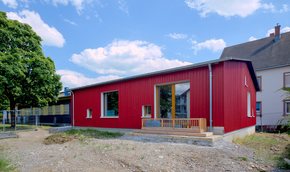 Wohnraumoffensive Innovationspreis Lehmbau BW 2025 Johannes Kindergarten, Außenansicht