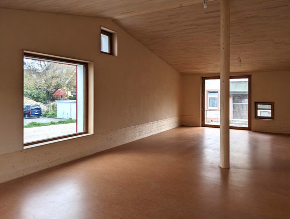 Wohnraumoffensive Innovationspreis Lehmbau BW 2025 Johannes Kindergarten, Innenansicht