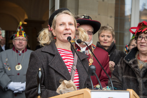 Fastnacht Närrischer Staatsempfang der Landesregierung Michaela Müller, Leiterin des Kinder- und Jugendhospizes Stuttgart