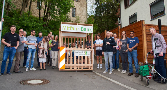 Mitfahrbank in Stuttgart-Kaltental
