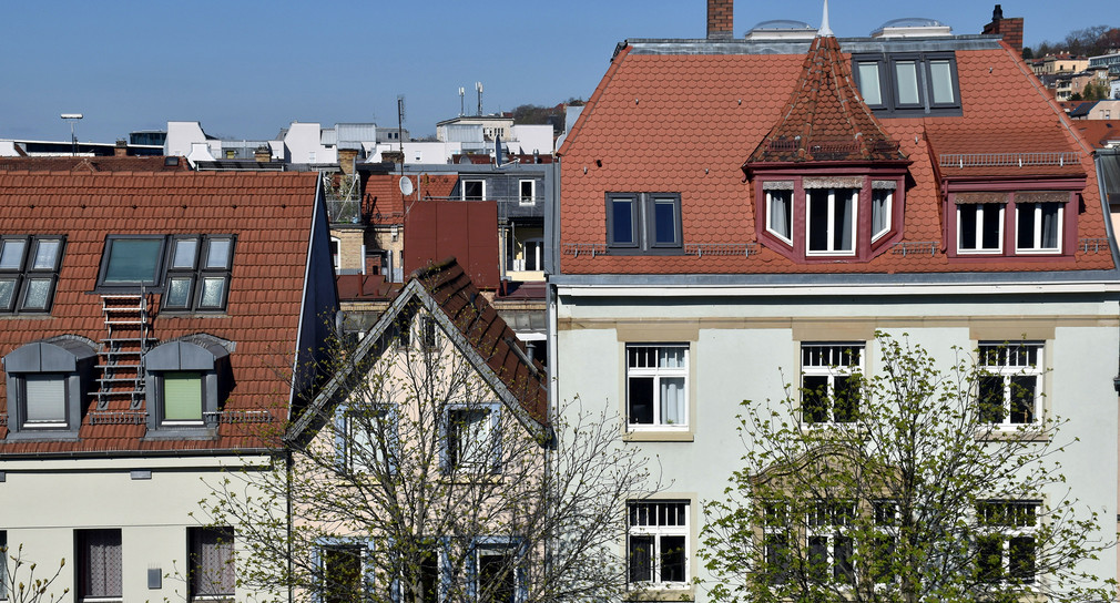 Alte Häuser im Zentrum von Stuttgart