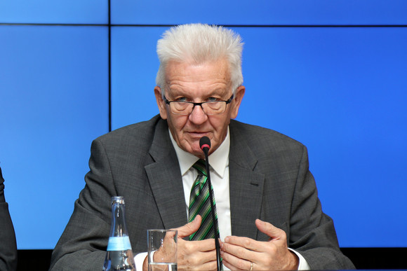 Pressekonferenz Digitalisierungsstrategie digital@bw startet Ministerpräsident Winfried Kretschmann