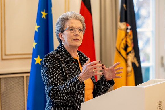 Staatsrätin Barbara Bosch bei ihrer Ansprache