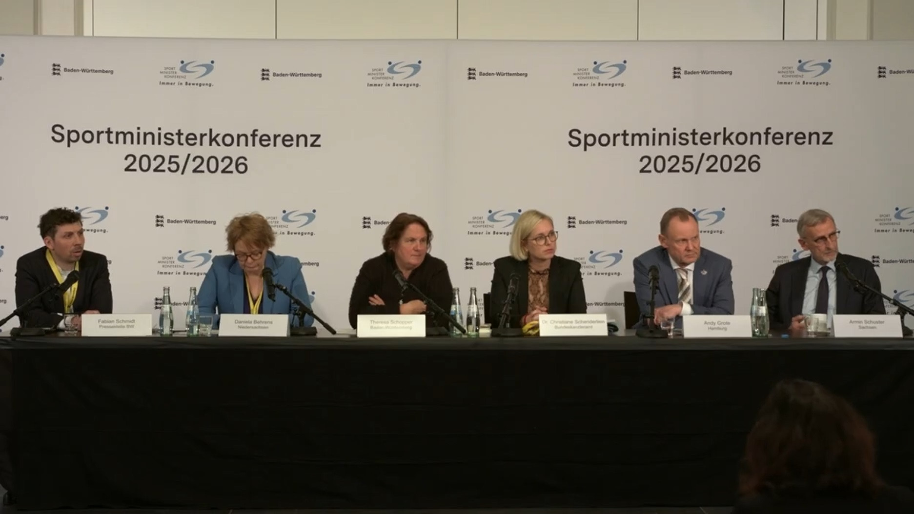Screenshot Pressekonferenz zur 53. Sportministerkonferenz