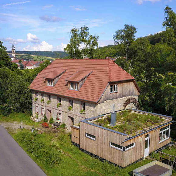 Wohnraumoffensive Innovationspreis Lehmbau BW 2025 Kunstmühle Königheim, Außenansicht