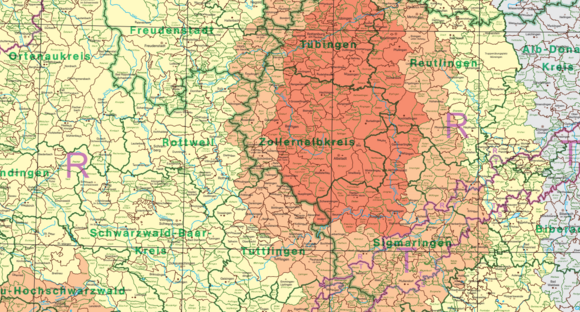 Karte der Erdbebenzonen und geologischen Untergrundklassen für Baden-Württemberg