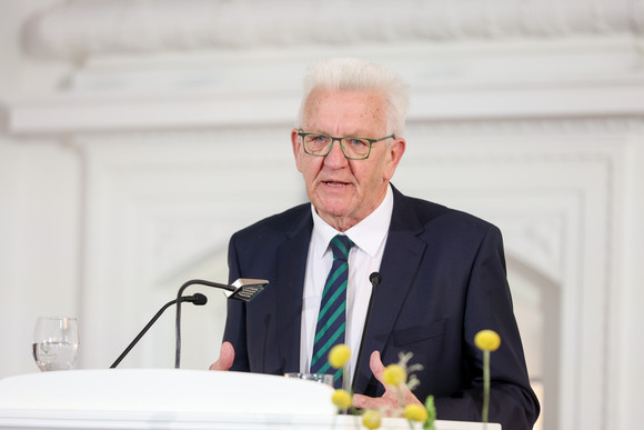 Festakt 75. Geburtstag von Ministerpräsident Winfried Kretschmann Erwiderung durch Ministerpräsident Winfried Kretschmann