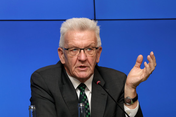 Pressekonferenz Bio-Musterregionen Baden-Württemberg vorgestellt Ministerpräsident Winfried Kretschmann