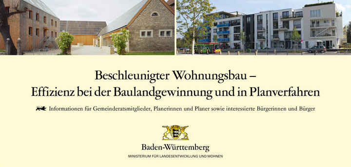 Titelbild Brosch&uuml;re Beschleunigter Wohnungsbau