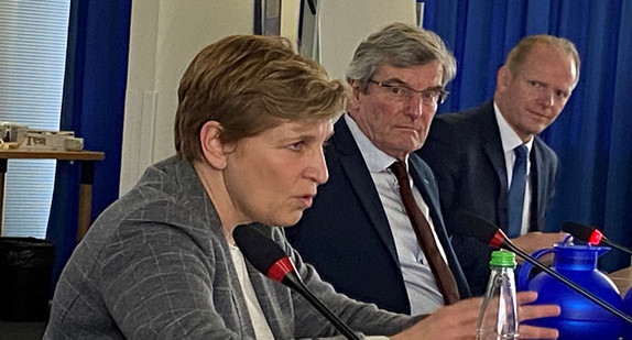 Treffen in Stuttgart mit Thomas Bopp Verband Region Stuttgart, Verbändesprecher Matthias Proske und Ministerin Nicole Razavi