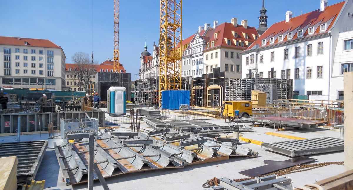 Baustelle in der Stadt