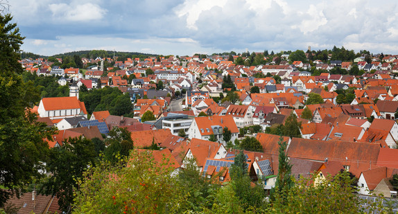 Panorama der Stadt Meßstetten im Zollernalbkreis