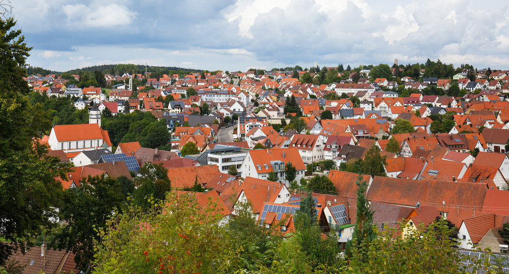 Panorama der Stadt Meßstetten im Zollernalbkreis