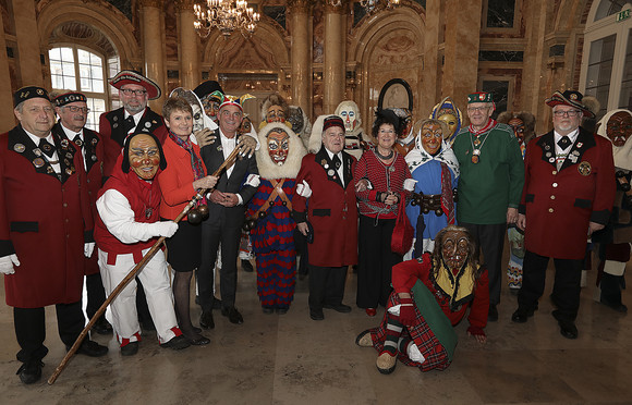Fastnacht Närrischer Staatsempfang der Landesregierung Gruppenbild mit dem Närrischen Freundschaftsring Neckar-Gäu