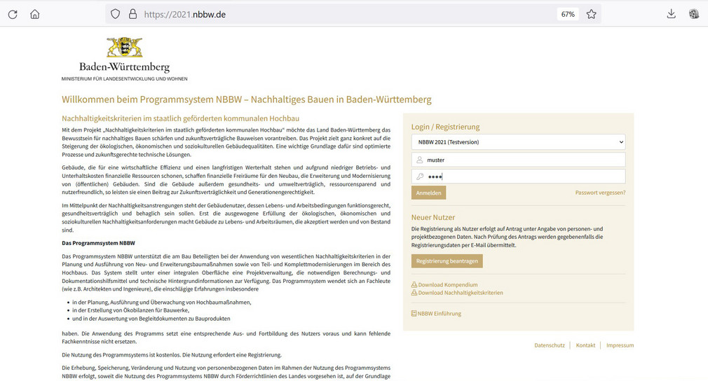 Auf der Internetseite www.nbbw.de kann man sich kostenfrei registrieren und das Planungswerkzeug nutzen.