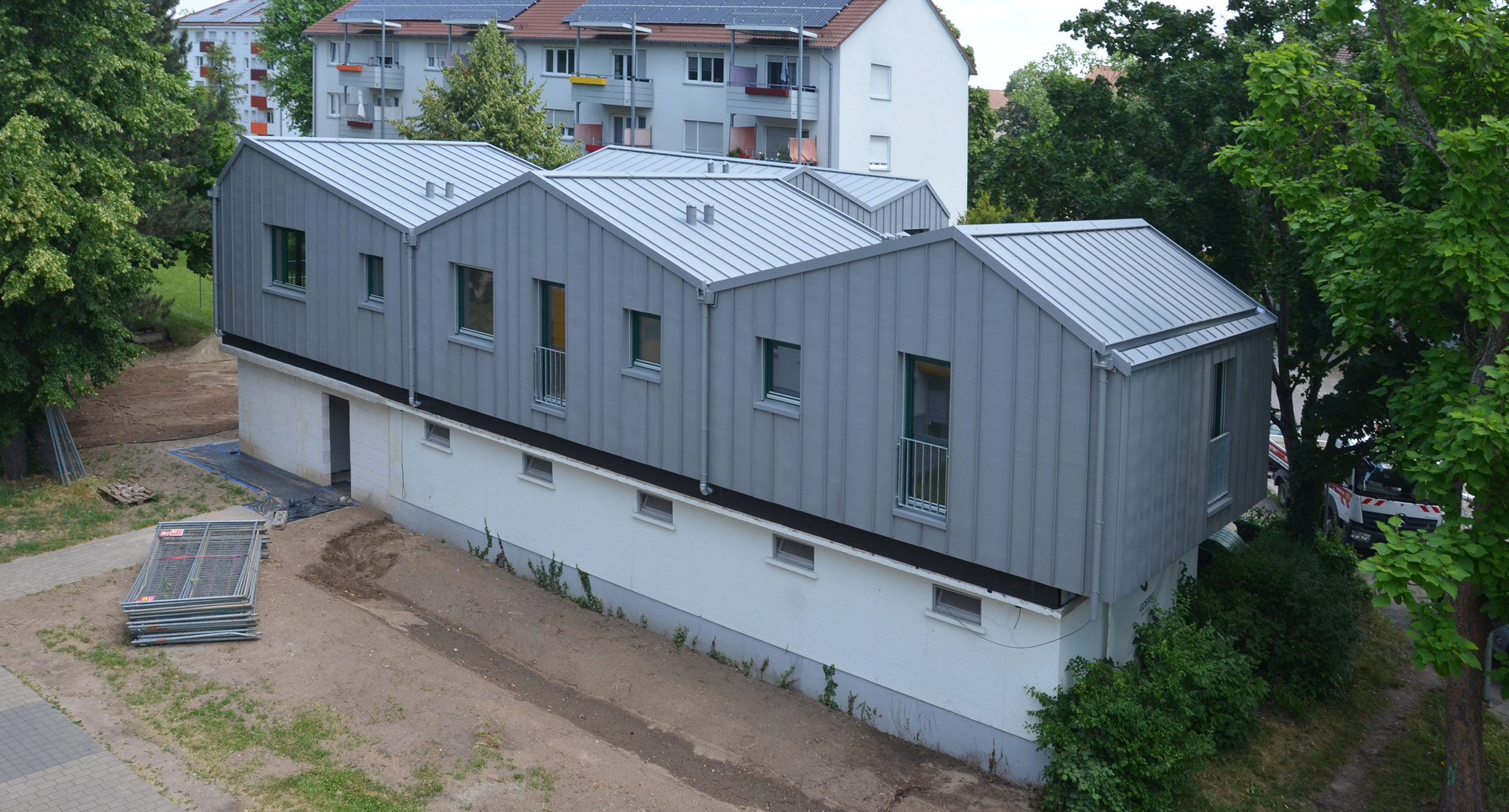 Garagenaufstockung in Karlsruhe-Rintheim, Projekt der Patenschaft Innovativ Wohnen BW 