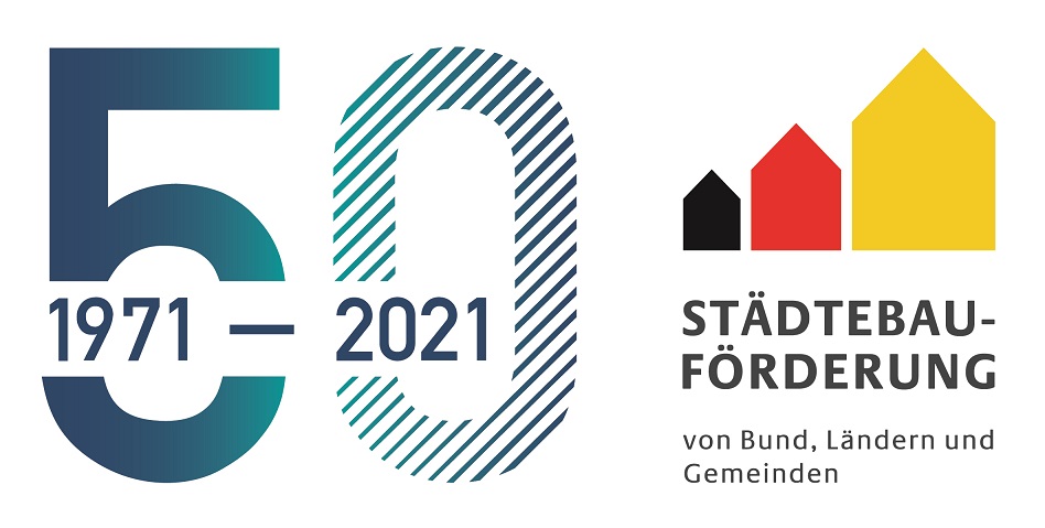 Logo 50 Jahre Städtebauförderung Baden-Württemberg