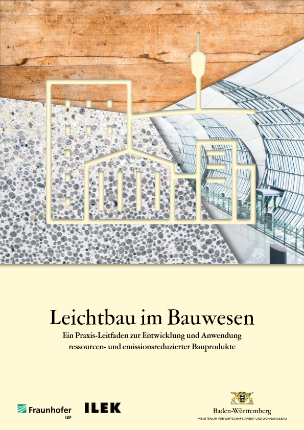 Titel des Leitfadens Leichtbau im Bauwesen